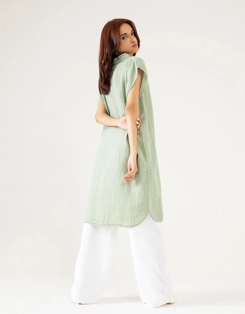 MUSLIN MIDI DRESS
